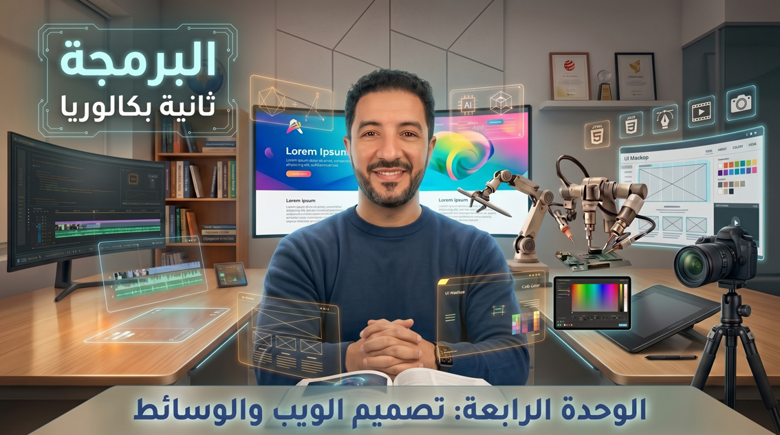 الوحدة الرابعة  تصميم الويب والوسائط